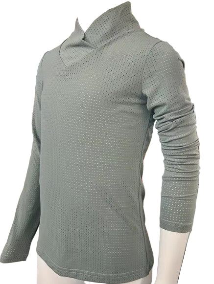 V Neck Perforated Shirt