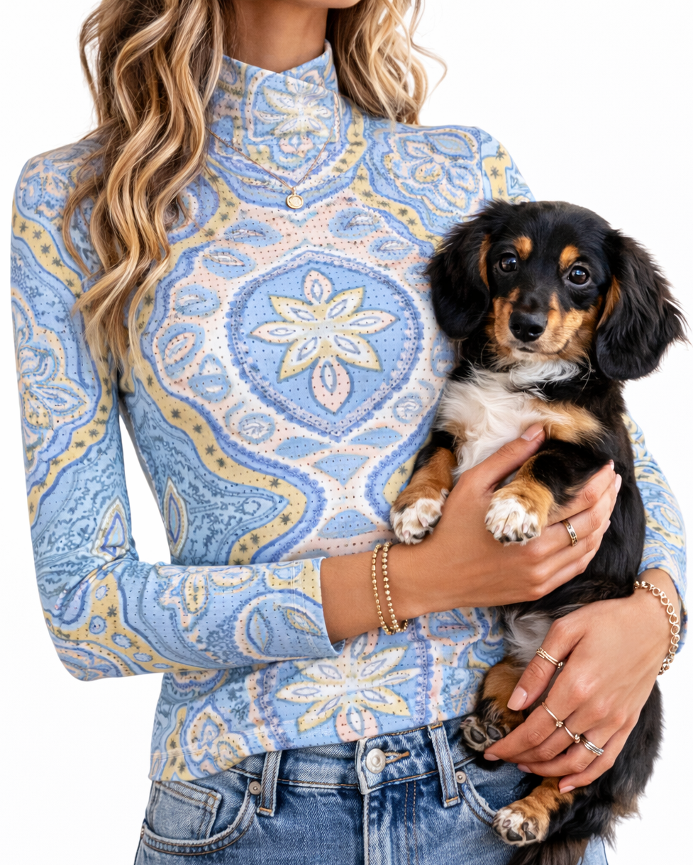 The Brooke - Crossover Perforated Shirt