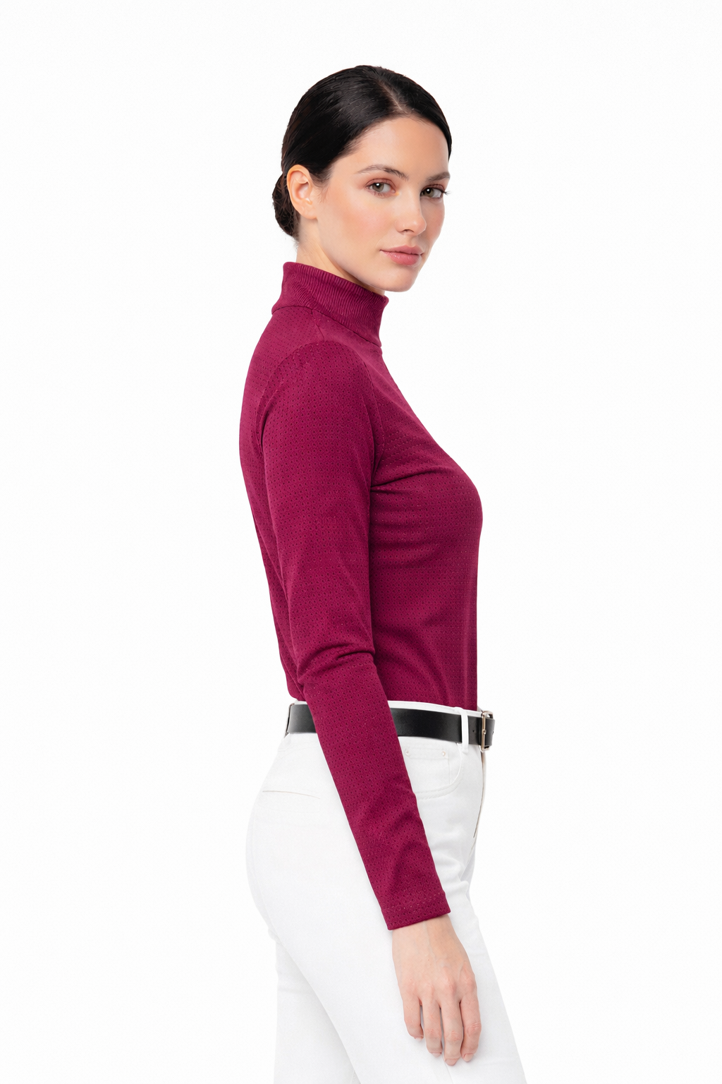 Perforated Turtleneck