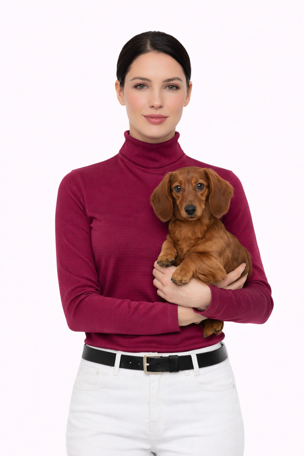 Perforated Turtleneck
