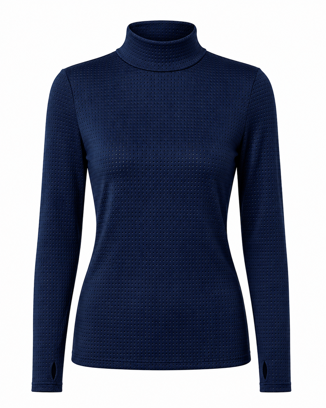 Perforated Turtleneck