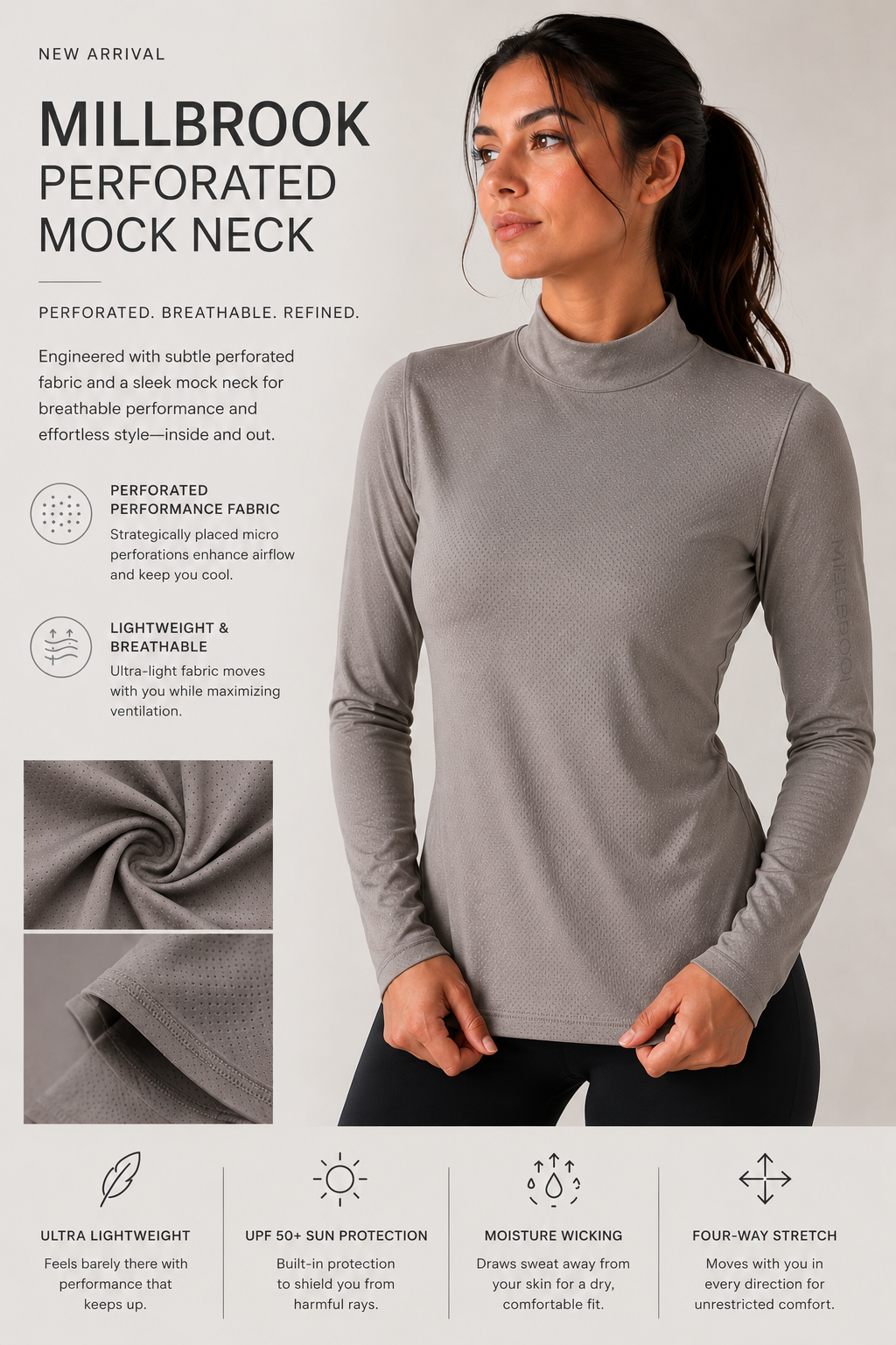 Perforated Turtleneck