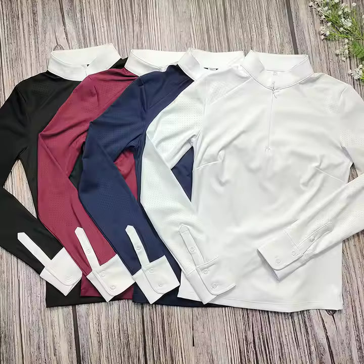 Half Perforated Show Shirt