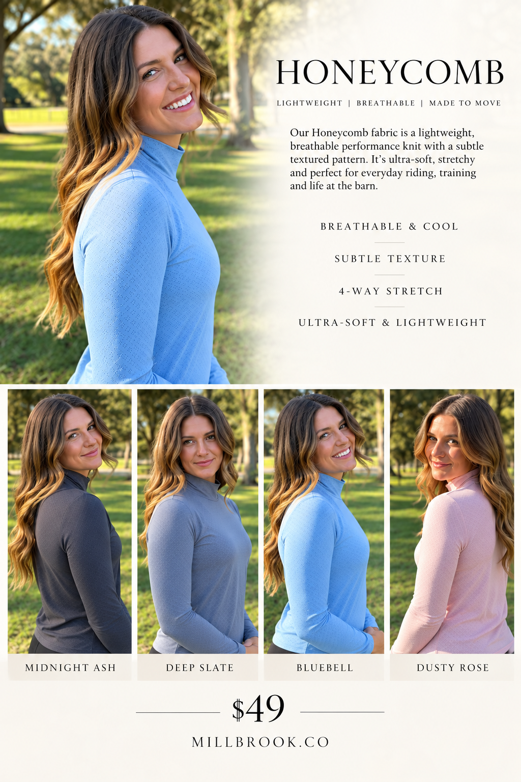 Honeycomb Mockneck