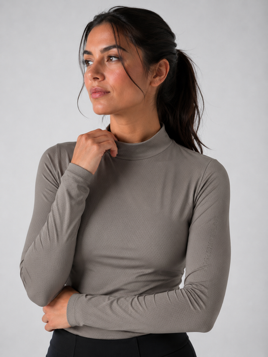 Perforated Turtleneck