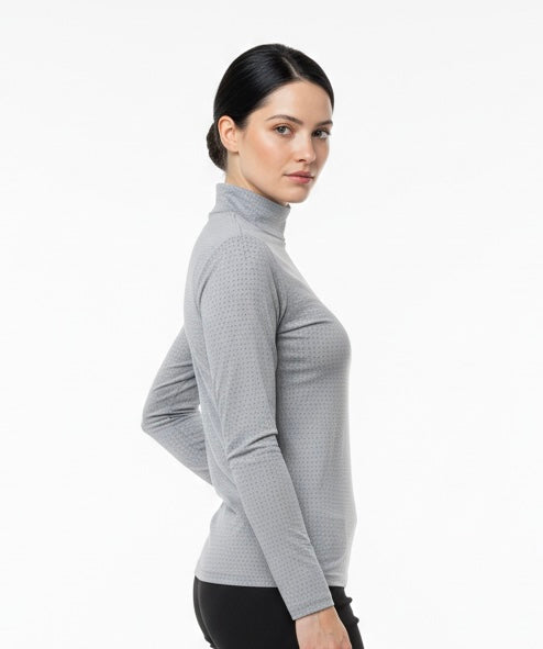 Perforated Turtleneck