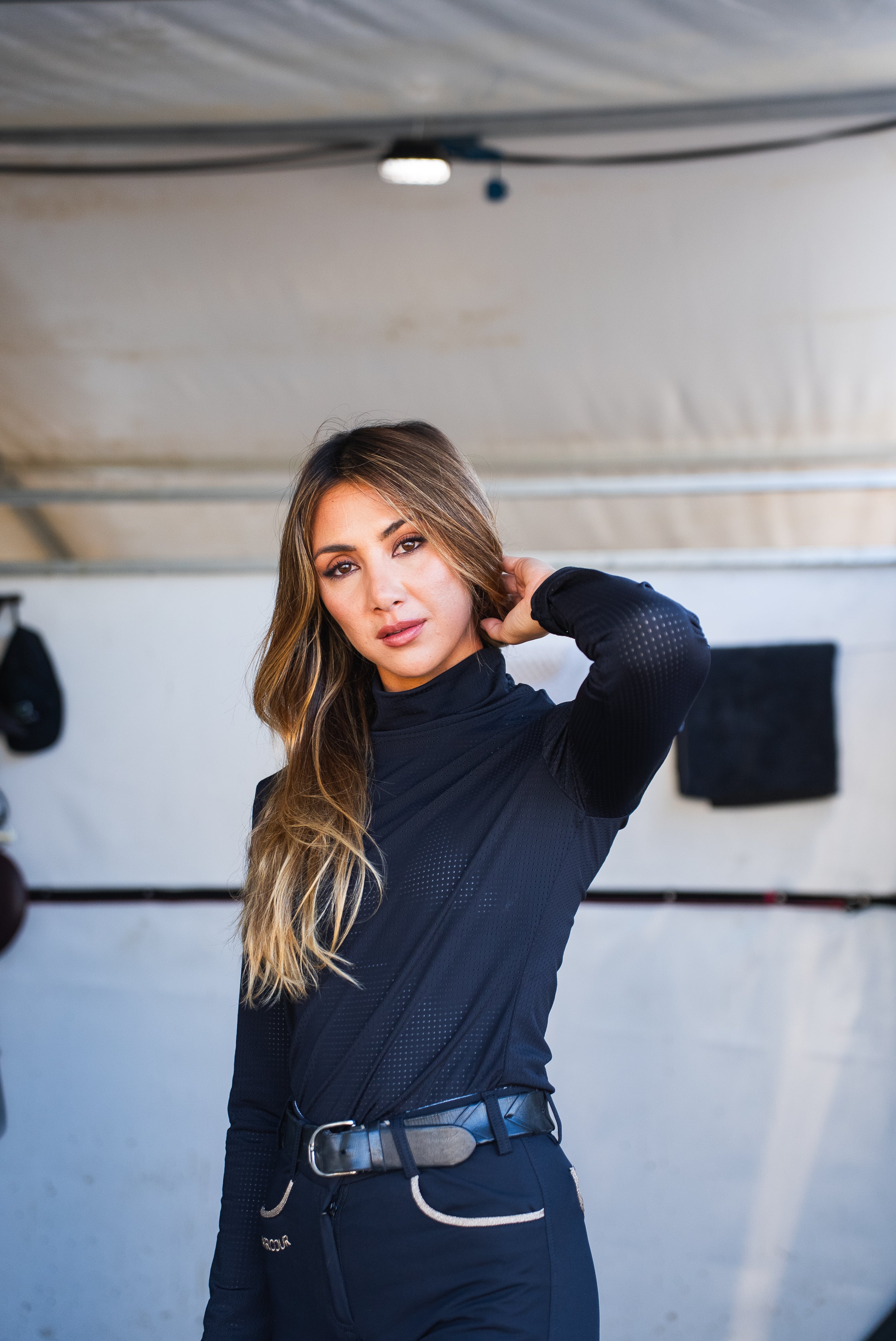 Perforated Turtleneck