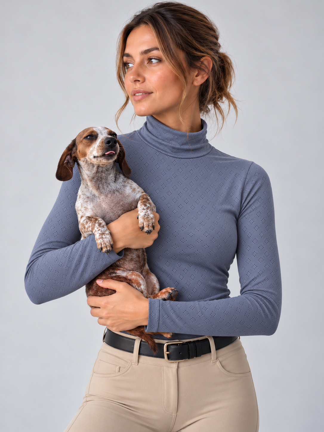 Honeycomb Mockneck